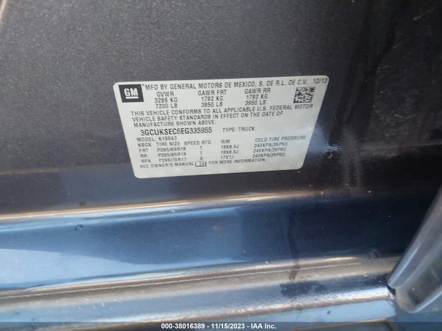 Chevrolet Silverado 1500 2lz 2014 3GCUKSEC6EG335955 Image 9