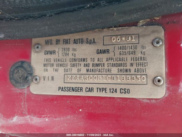 1982 FIAT 124 ZFAAS00B1C8188850 Photo 8
