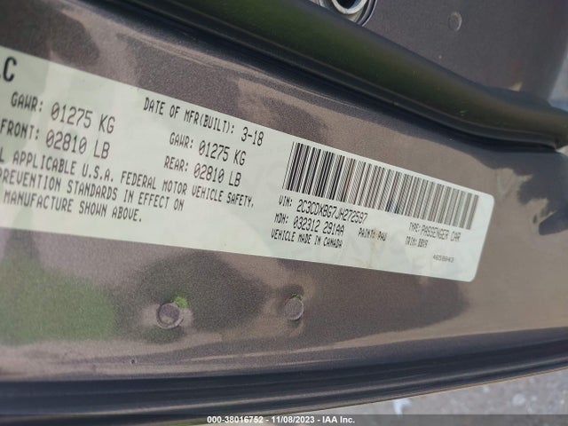 Dodge Charger Sxt Rwd 2018 2C3CDXBG7JH272597 Image 9