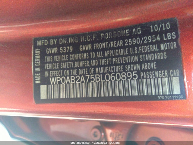 2011 PORSCHE PANAMERA WP0AB2A75BL060895 Photo 8