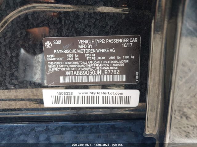 WBA8B9G50JNU97782 BMW 330I