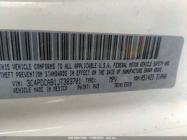 Dodge JOURNEY SE 2018 3C4PDCAB1JT383701 Image 9