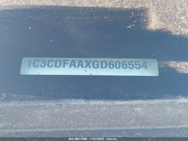 1C3CDFAAXGD606554 Dodge DART SE
