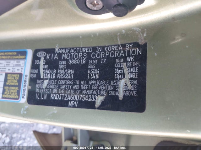 2013 KIA SOUL VIN: KNDJT2A60D7542335