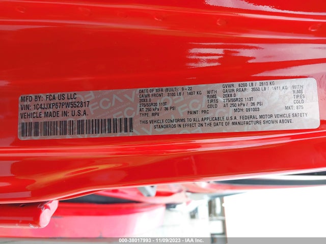 1C4JJXP67PW552817 Jeep Wrangler 4xe Sahara