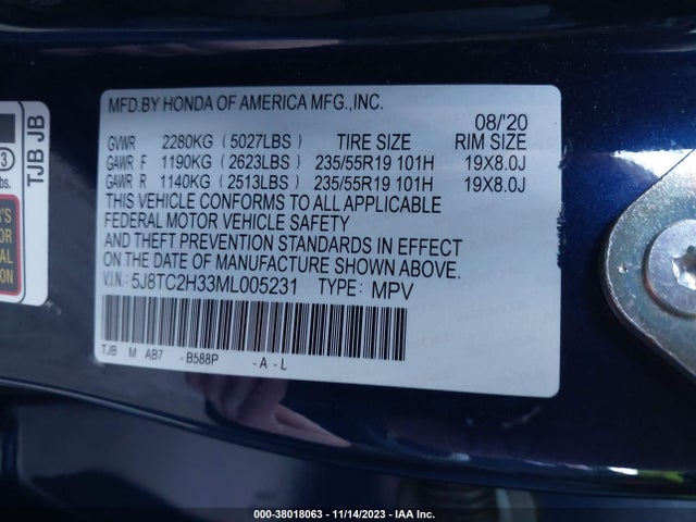 Acura RDX 2021 5J8TC2H33ML005231 Image 9