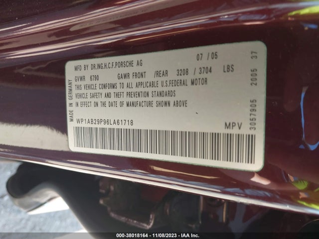 2006 PORSCHE CAYENNE WP1AB29P96LA61718 Photo 8