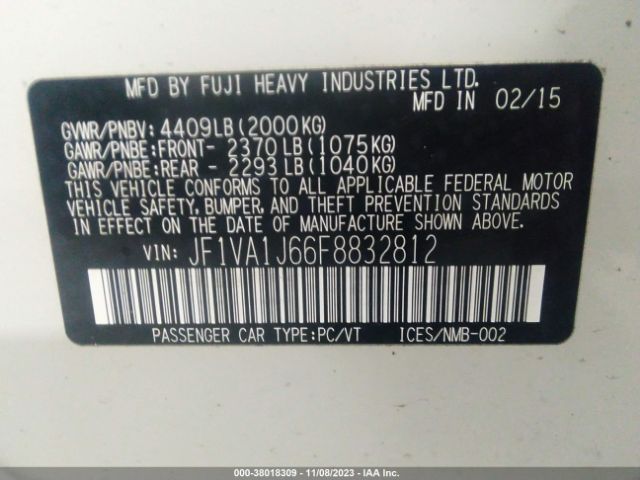 JF1VA1J66F8832812 Subaru Wrx Limited
