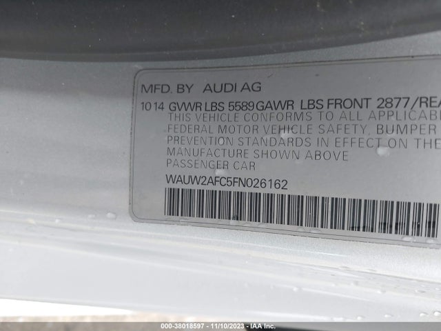 Audi S7 4.0t 2015 WAUW2AFC5FN026162 Image 9