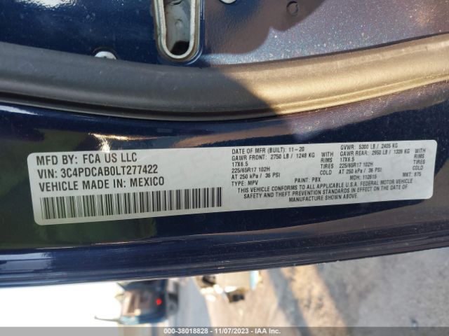 3C4PDCAB0LT277422 Dodge Journey Se Value