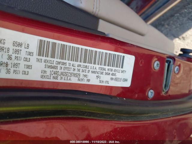 1C4RDJAG5EC970929 Dodge Durango Sxt