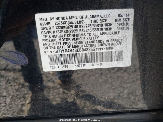 Acura Mdx Technology Package 2014 5FRYD4H43EB048265 Image 9