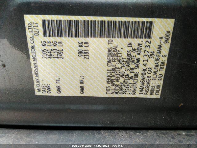 1N4AA6AP0HC413732 Nissan Maxima 3.5 Sl