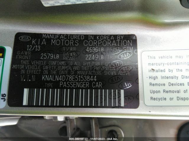 KNALN4D78E5153844 KIA Cadenza Premium