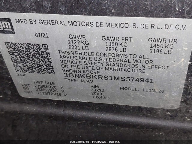 Chevrolet Blazer Awd Rs 2021 3GNKBKRS1MS574941 Image 9