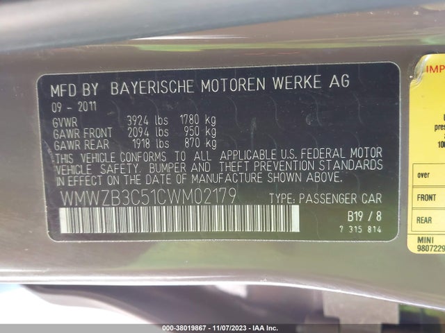 2012 MINI COOPER COUNTRYMAN WMWZB3C51CWM02179 Photo 8