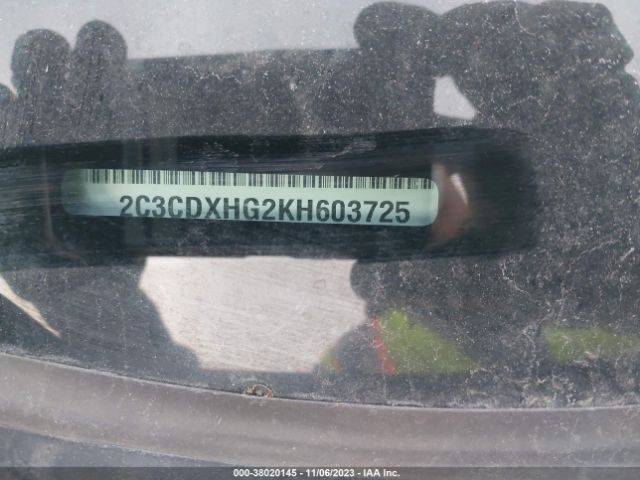 2C3CDXHG2KH603725 Dodge Charger Gt Rwd