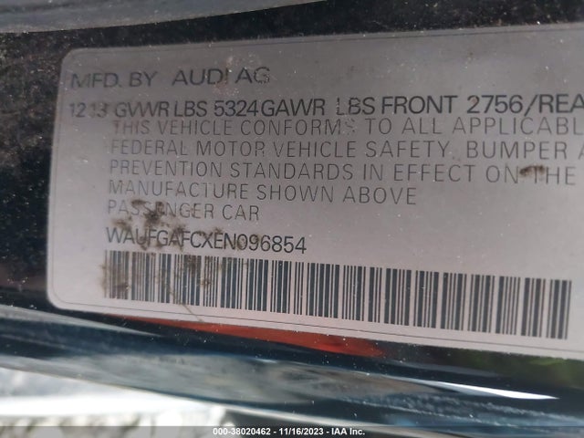 WAUFGAFCXEN096854 Audi A6 3.0t Premium Plus