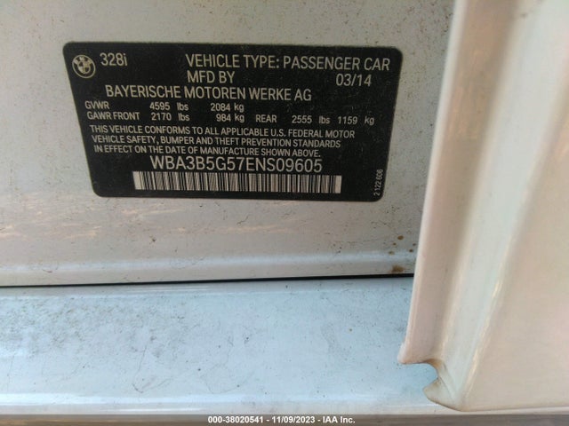 WBA3B5G57ENS09605 BMW 328i Xdrive