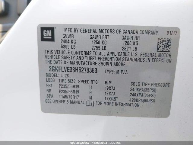 2GKFLVE33H6278383 GMC Terrain Denali