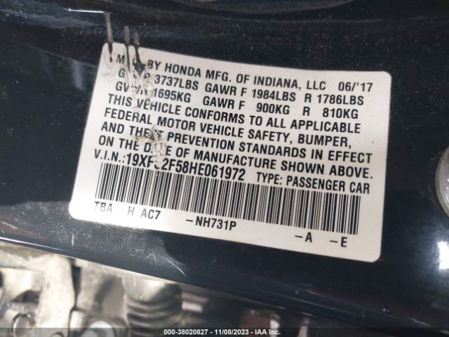 19XFC2F58HE061972 Honda Civic Sedan Lx