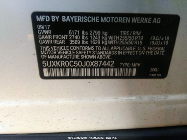 2018 BMW X5 5UXKR0C50J0X87442 Photo 8