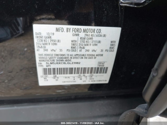 Lincoln Aviator Standard 2020 5LM5J6XC8LGL23982 Image 9