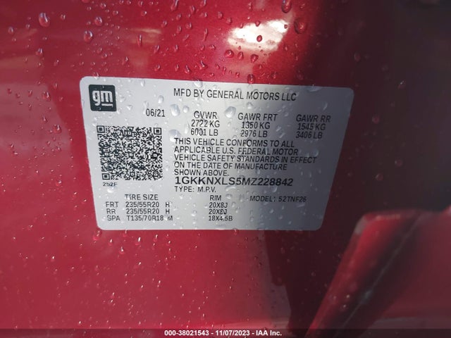 GMC Acadia Awd Denali 2021 1GKKNXLS5MZ228842 Image 9