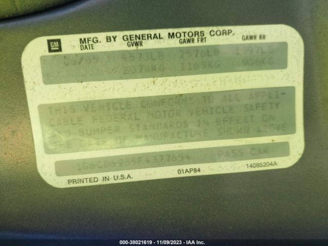 1985 CADILLAC DEVILLE 1G6CD6989F4377654 Photo 8