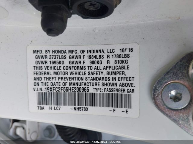 19XFC2F56HE200965 Honda Civic Sedan Lx
