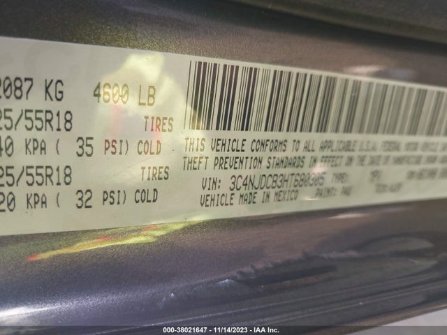 3C4NJDCB3HT680305 Jeep New Compass Limited 4x4