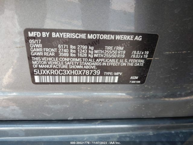 5UXKR0C3XH0X78739 BMW X5 Xdrive35i