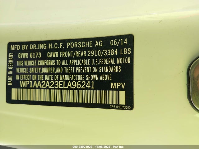 2014 PORSCHE CAYENNE WP1AA2A23ELA96241 Photo 8