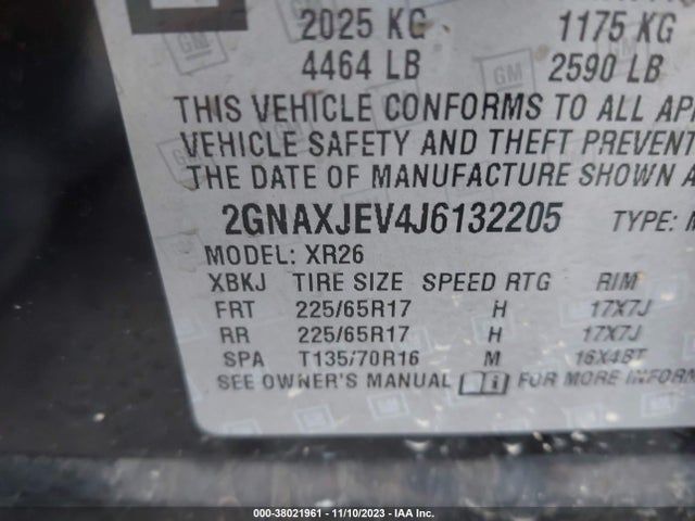 Chevrolet EQUINOX LT 2018 2GNAXJEV4J6132205 Image 9