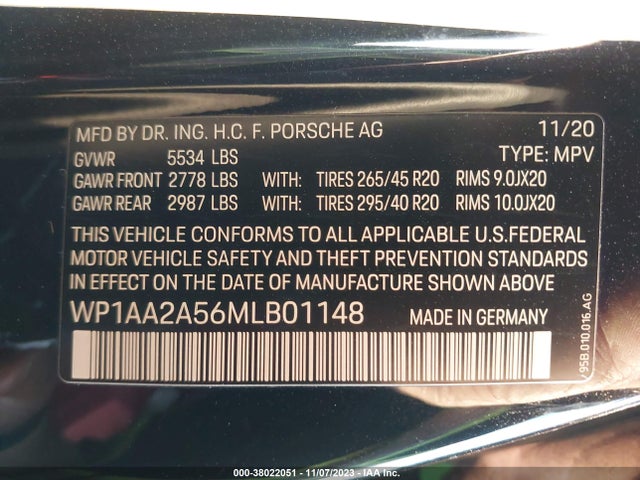 2021 PORSCHE MACAN WP1AA2A56MLB01148 Photo 8