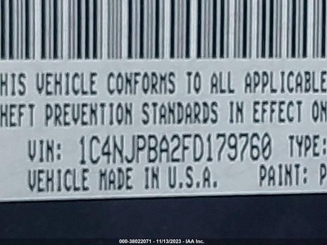 1C4NJPBA2FD179760 Jeep Patriot Altitude Edition