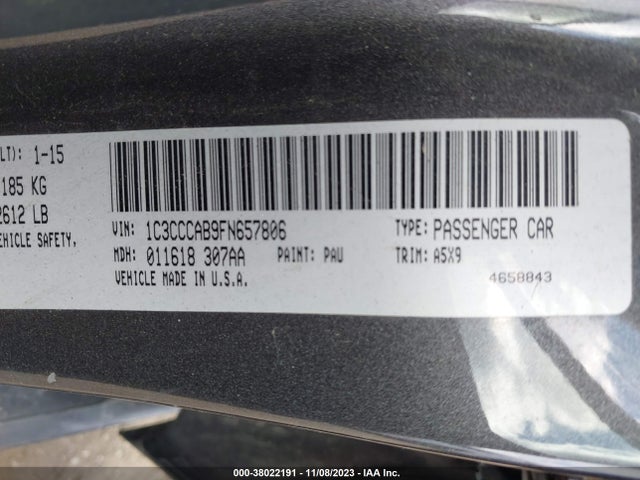 Chrysler 200 Limited 2015 1C3CCCAB9FN657806 Image 9