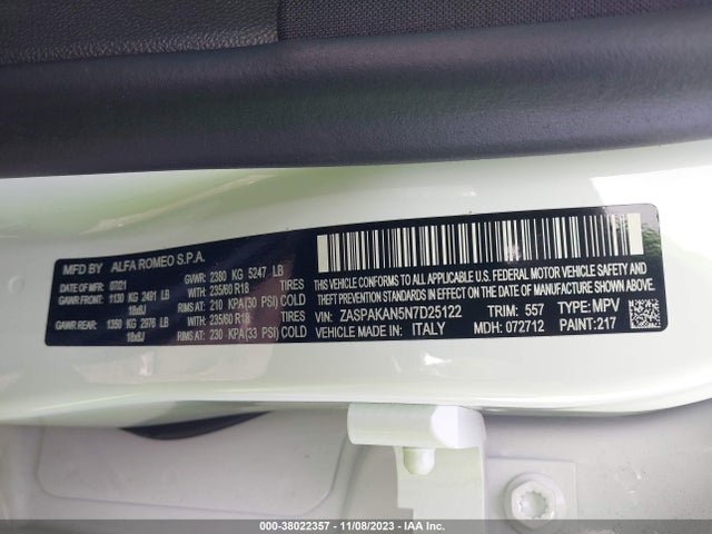 ZASPAKAN5N7D25122 Alfa Romeo Stelvio Sprint Awd