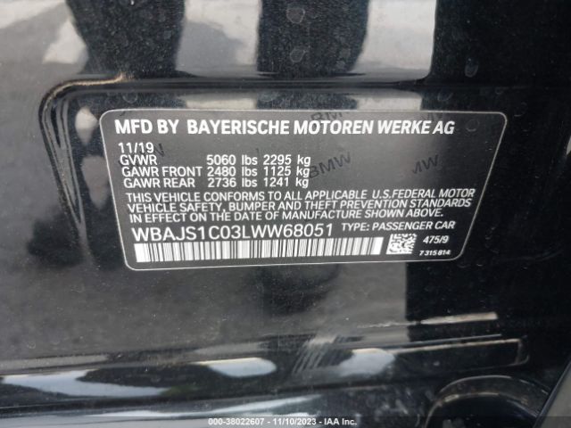 WBAJS1C03LWW68051 BMW 5 Series 540i