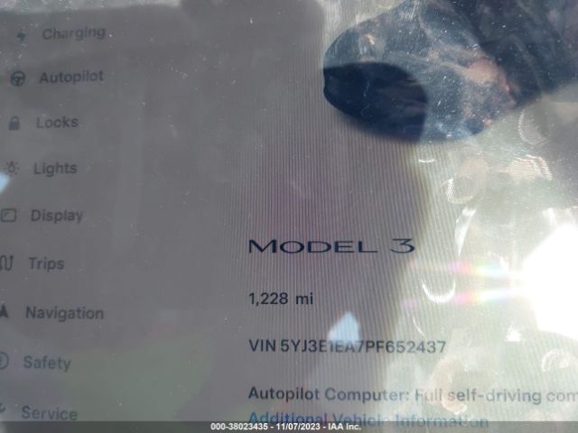 5YJ3E1EA7PF652437 Tesla Model 3 Rear-wheel Drive