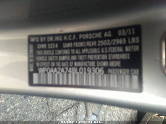 2011 PORSCHE PANAMERA WP0AA2A74BL019306 Photo 8