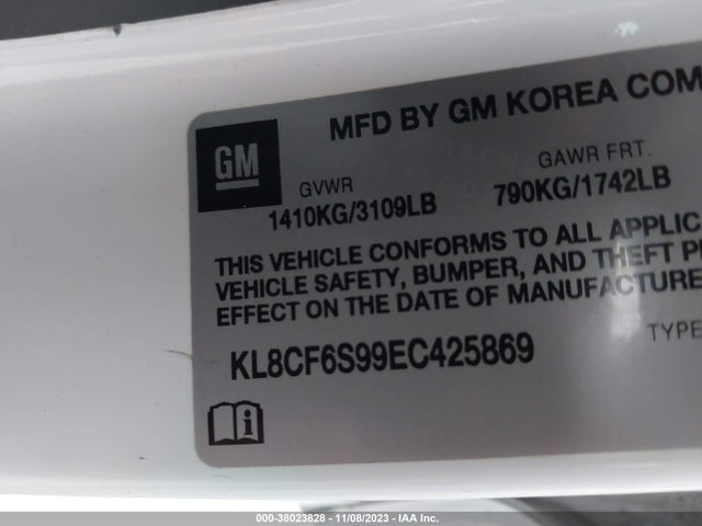 Chevrolet Spark 2lt Auto 2014 KL8CF6S99EC425869 Image 9
