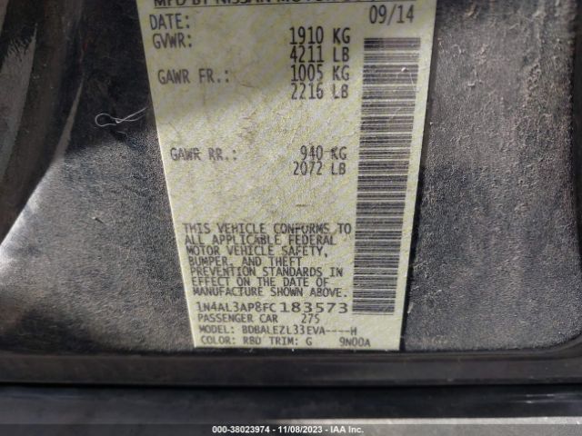 1N4AL3AP8FC183573 Nissan Altima 2.5 S