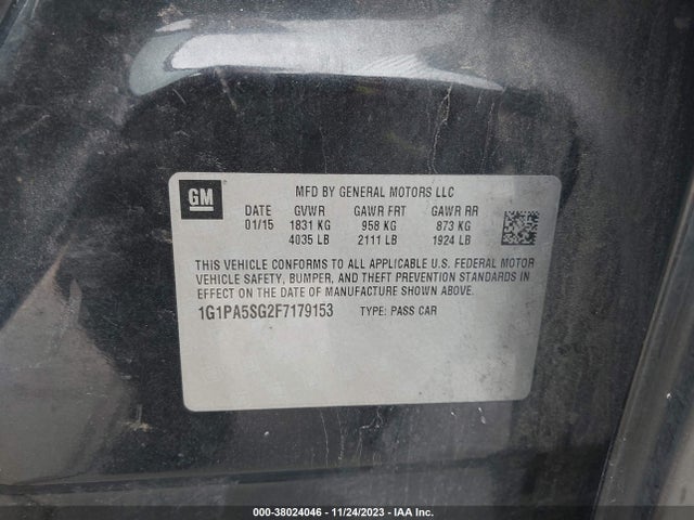 Chevrolet Cruze Ls Auto 2015 1G1PA5SG2F7179153 Image 9