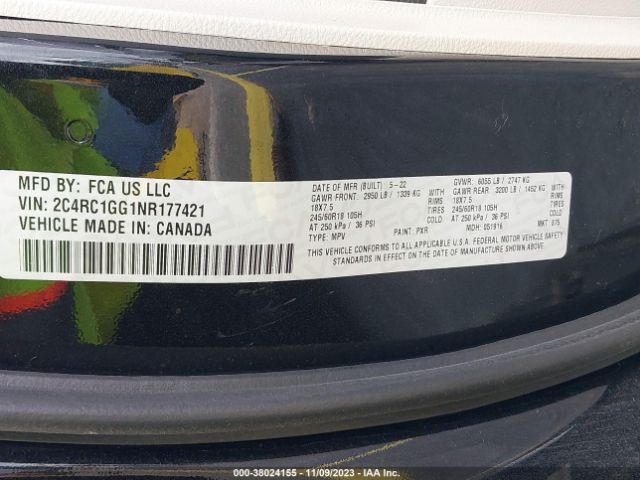 2022 CHRYSLER PACIFICA 2C4RC1GG1NR177421 Photo 8