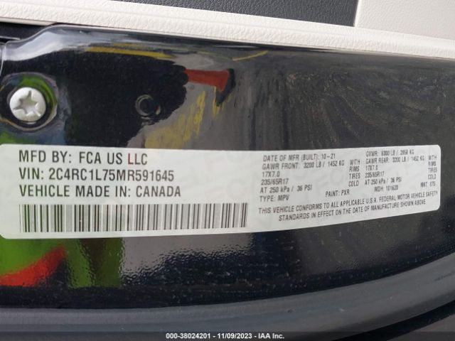 2C4RC1L75MR591645 Chrysler Pacifica Hybrid Touring L