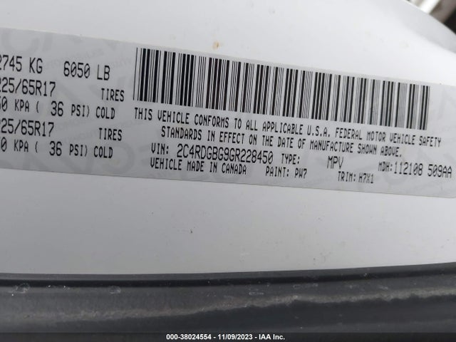 Dodge Grand Caravan Se 2016 2C4RDGBG9GR228450 Image 9