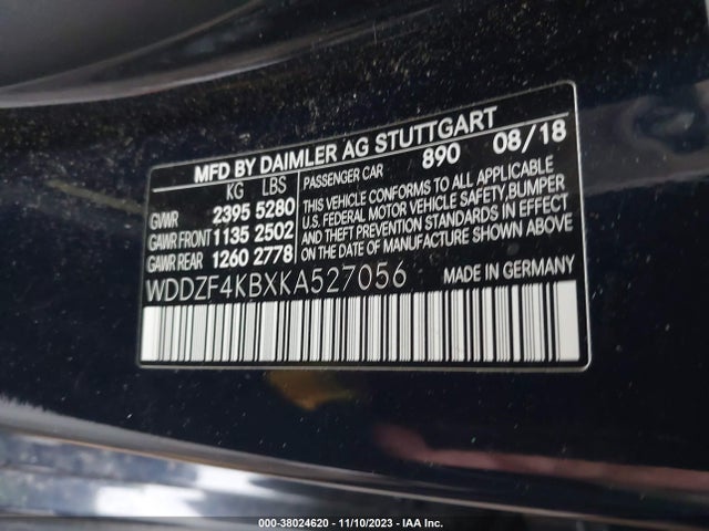 WDDZF4KBXKA527056 Mercedes-Benz E 300 4matic