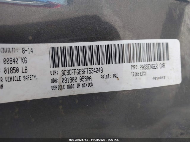 2015 FIAT 500E 3C3CFFGE8FT534248 Photo 8