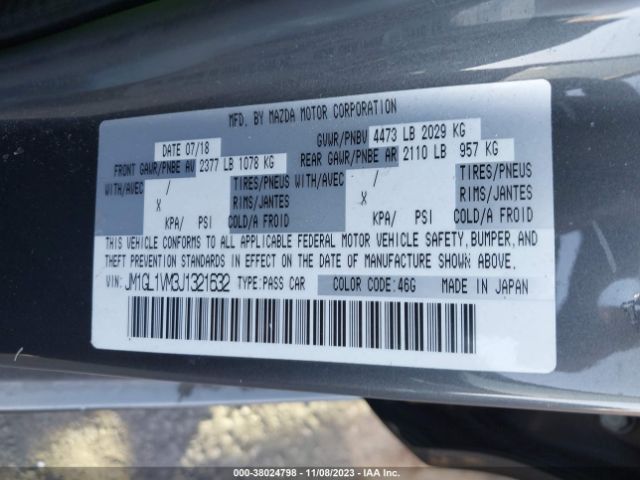 2018 MAZDA MAZDA6 JM1GL1VM3J1321632 Photo 8